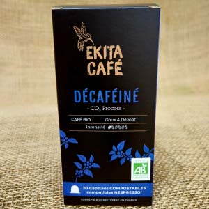 20 capsules Nespresso© compostables café bio DÉCAFÉINÉ