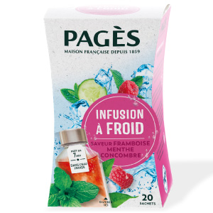 Infusion à froid Framboise, Menthe, Concombre Pagès