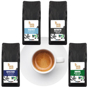 Pack découverte 4 cafés italiens bio x 250g